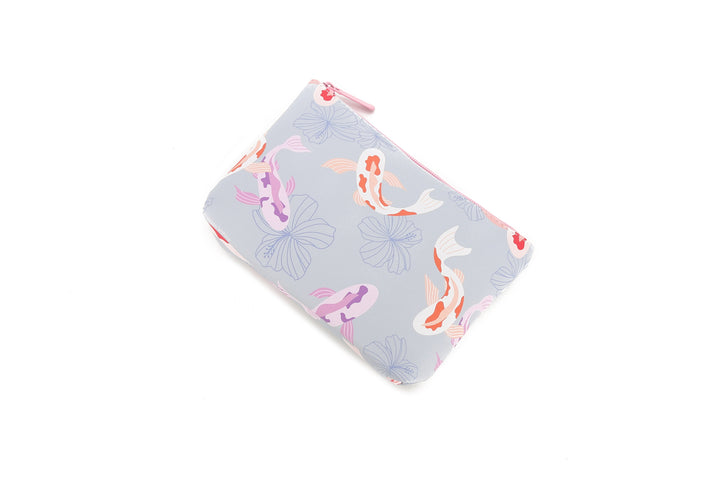 Pouch Gusset Small Koi Grey