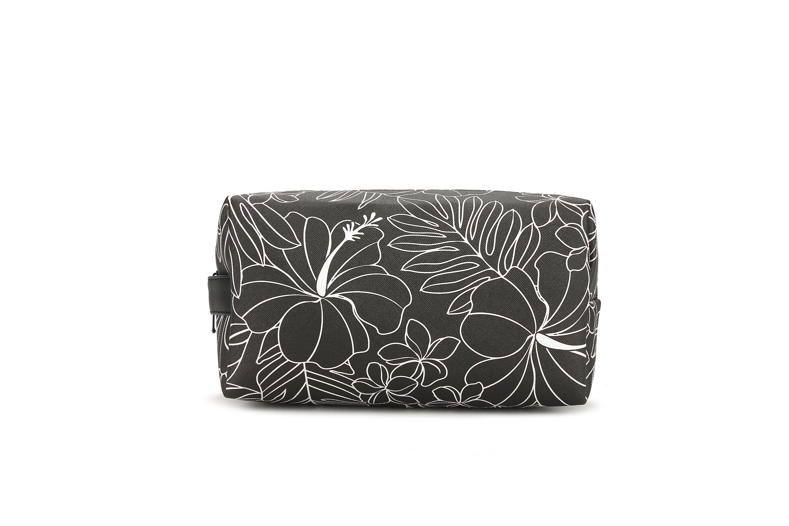 Cosmetic Pouch Hibiscus Lines Black