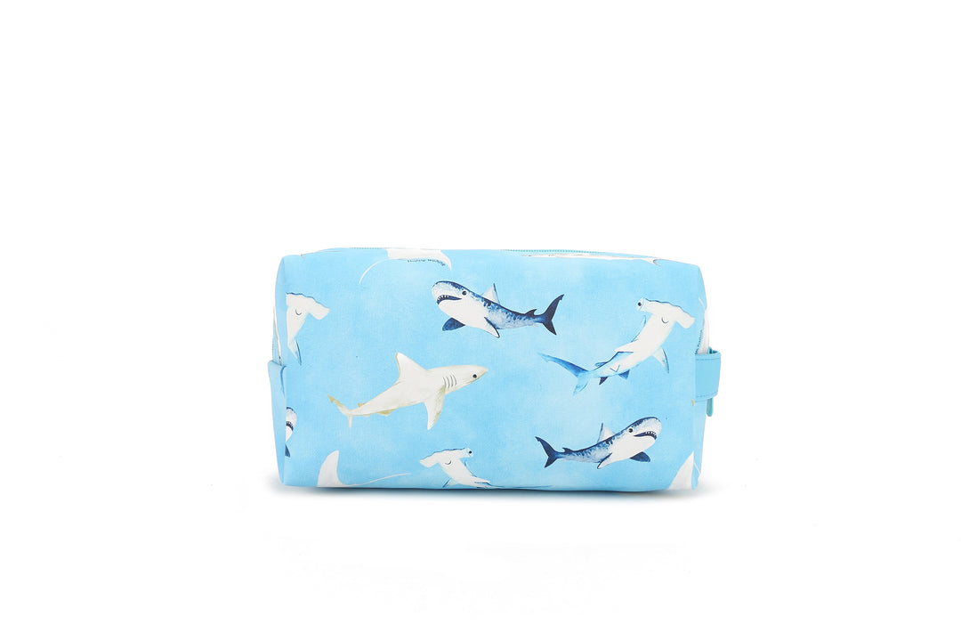 Pouch Cosmetic Happy Sharks Blue