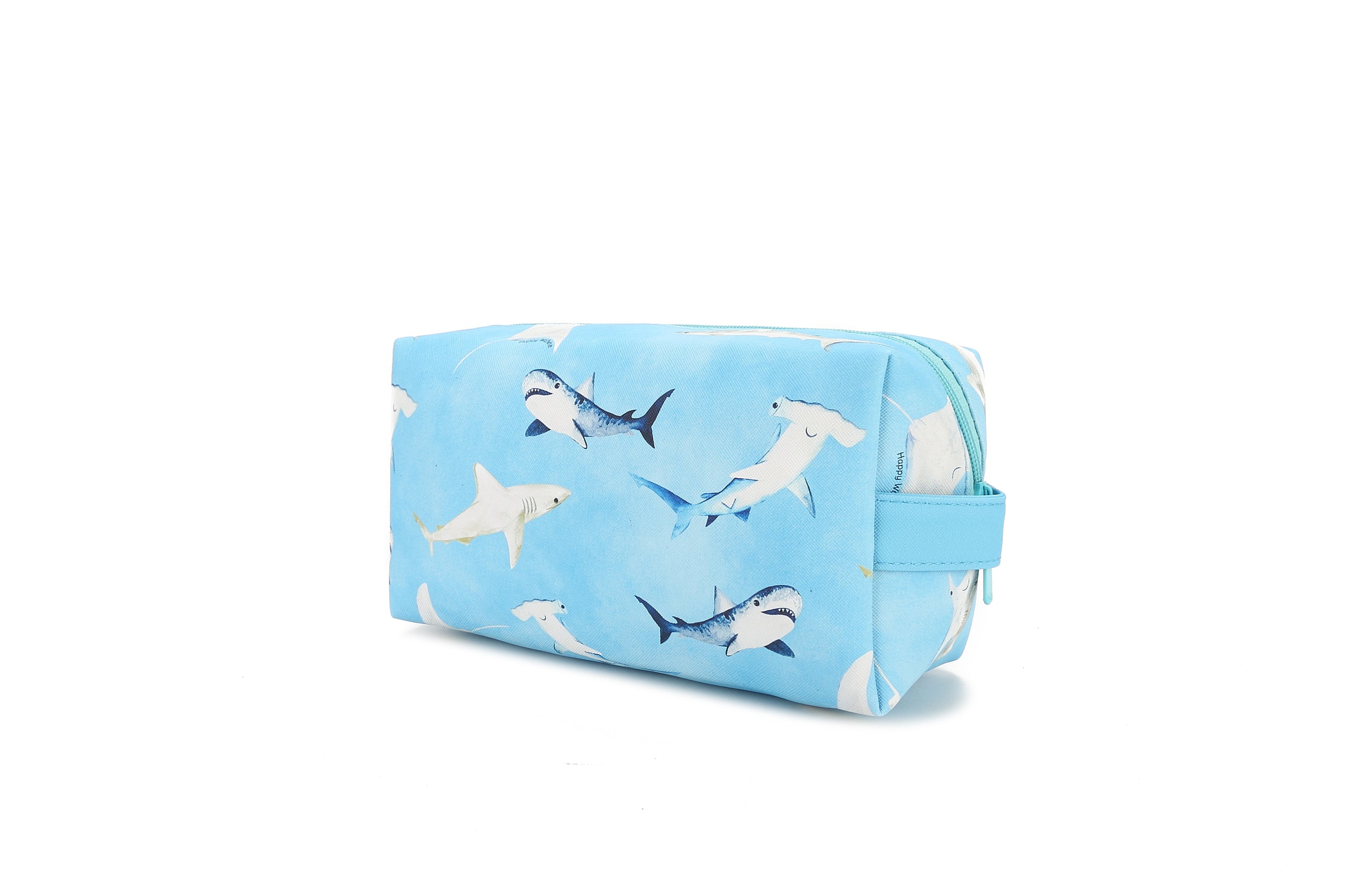 Cosmetic Pouch Happy Sharks Blue