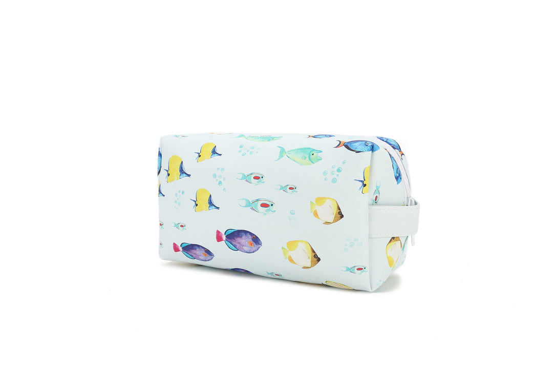 Cosmetic Pouch Fish ʻOhana Blue