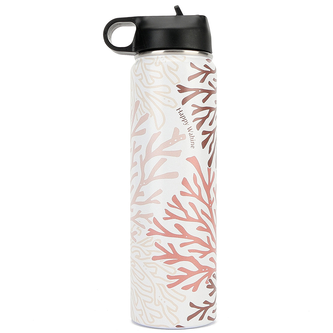 Insulated Water Bottle 24oz Coral Beige