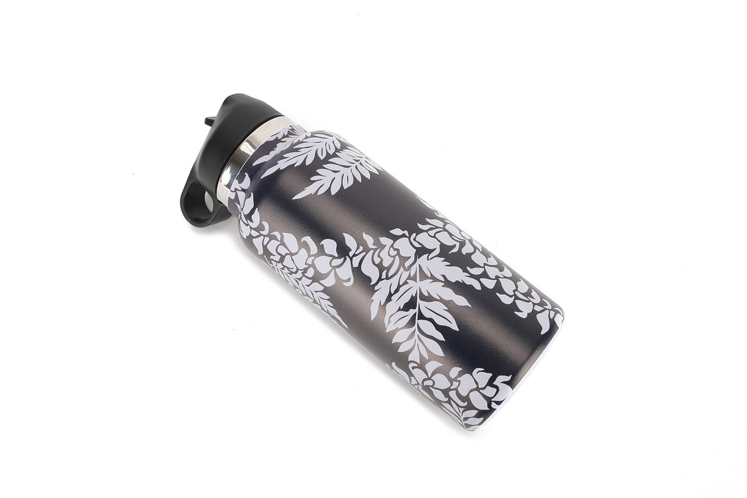 Insulated Water Bottle 32oz Fern Lei Black