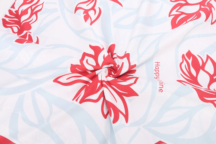 Sand-free Reversible Beach Towel Heliconia Pink Heliconia Blue