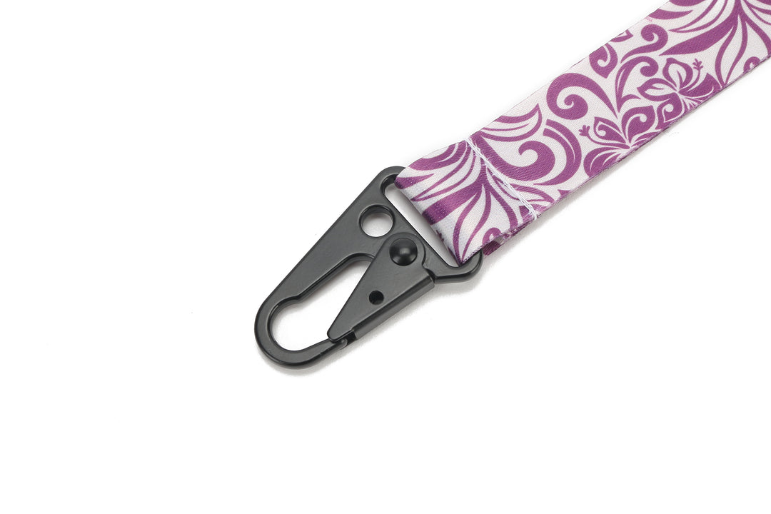 Lanyard Short Hibiscus Purple