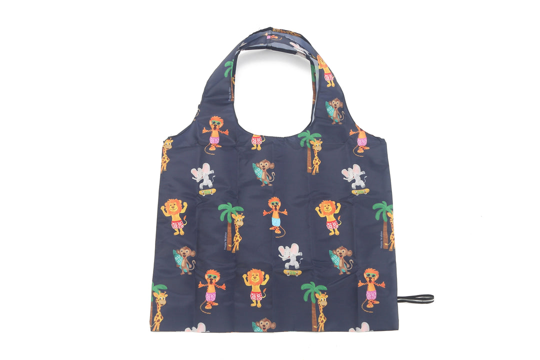 Foldable Bag Jake Zoo Animals Navy