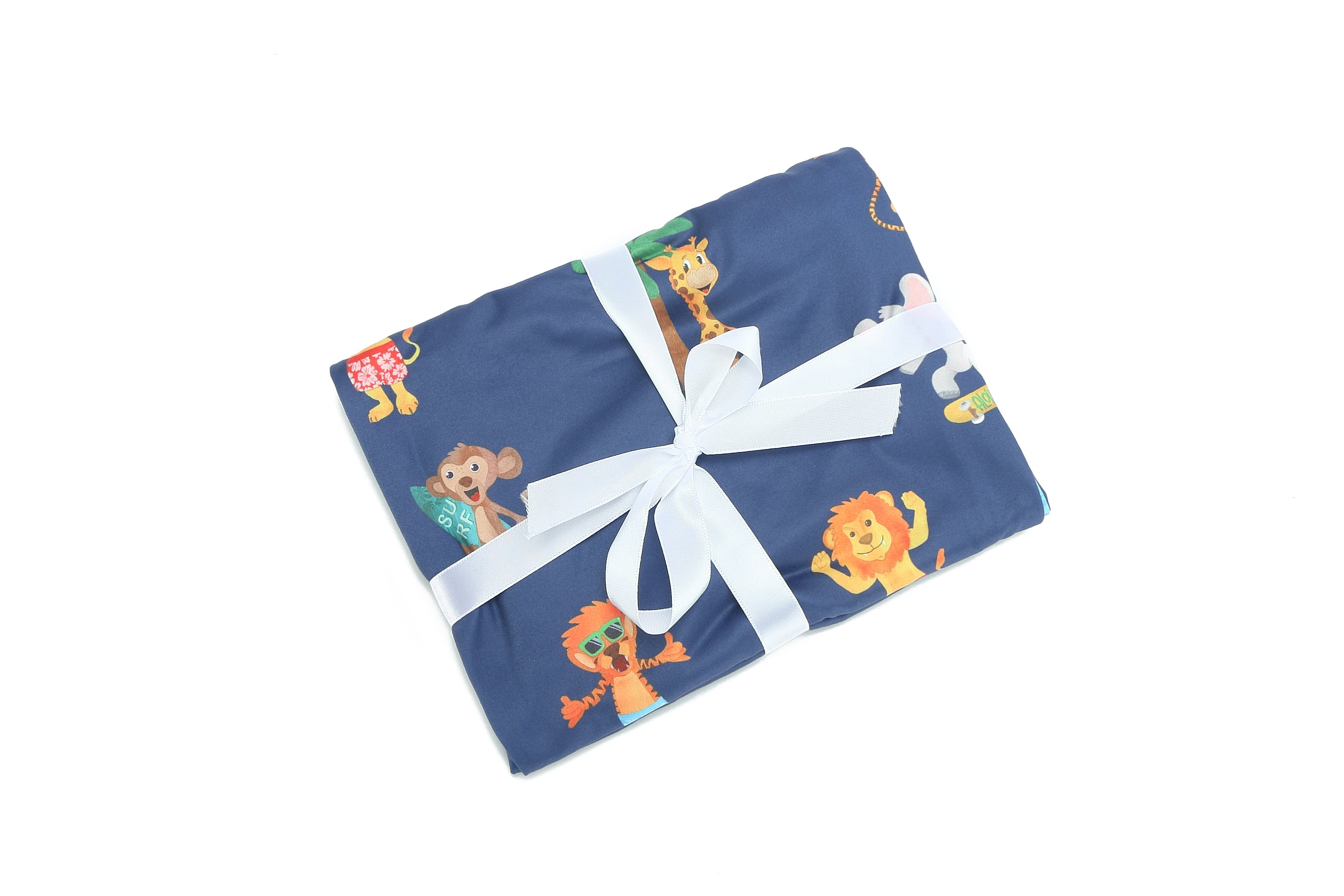 Baby Nursing Carseat Cover Zoo Animals Navy