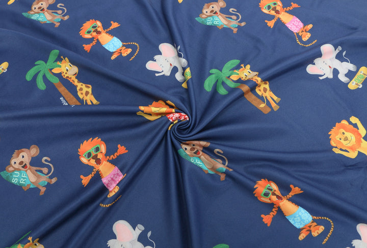 Baby Nursing Carseat Cover Zoo Animals Navy