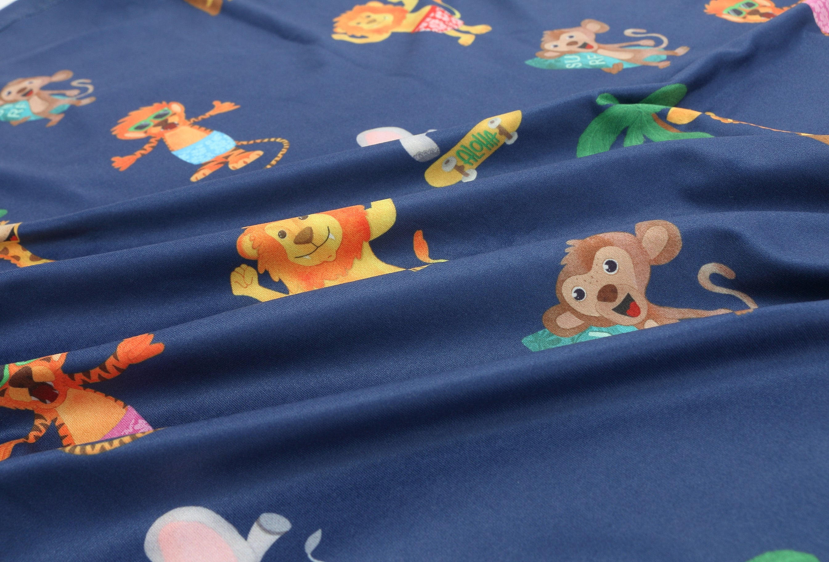 Baby Nursing Carseat Cover Zoo Animals Navy
