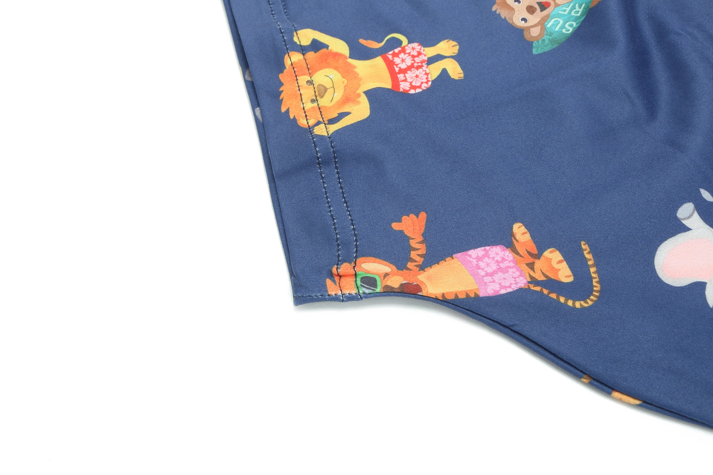 Baby Nursing Carseat Cover Zoo Animals Navy