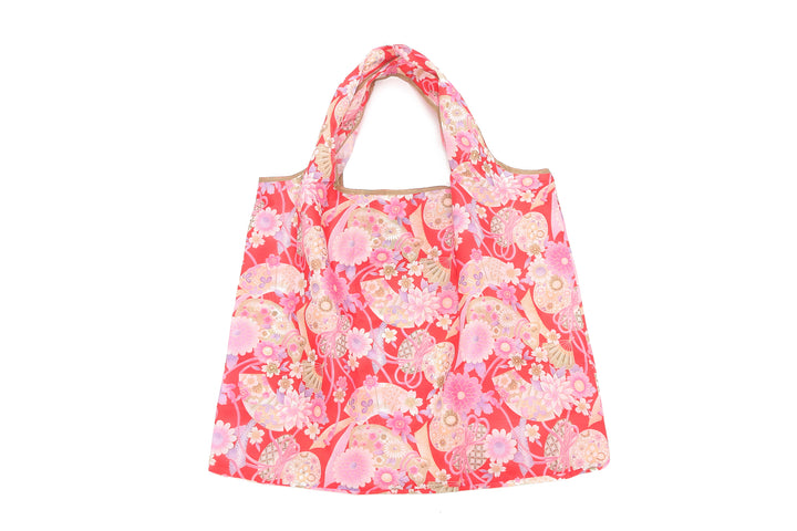 Foldable Bag Jackie Asian Flower Red