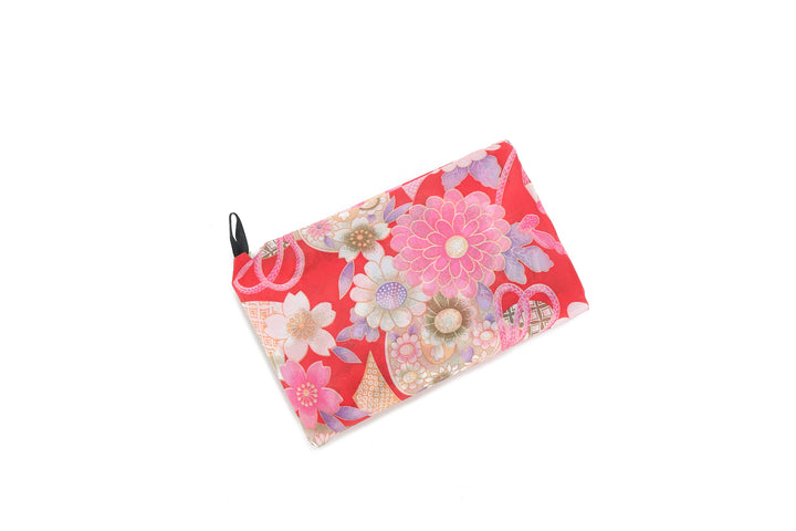 Foldable Bag Jackie Asian Flower Red