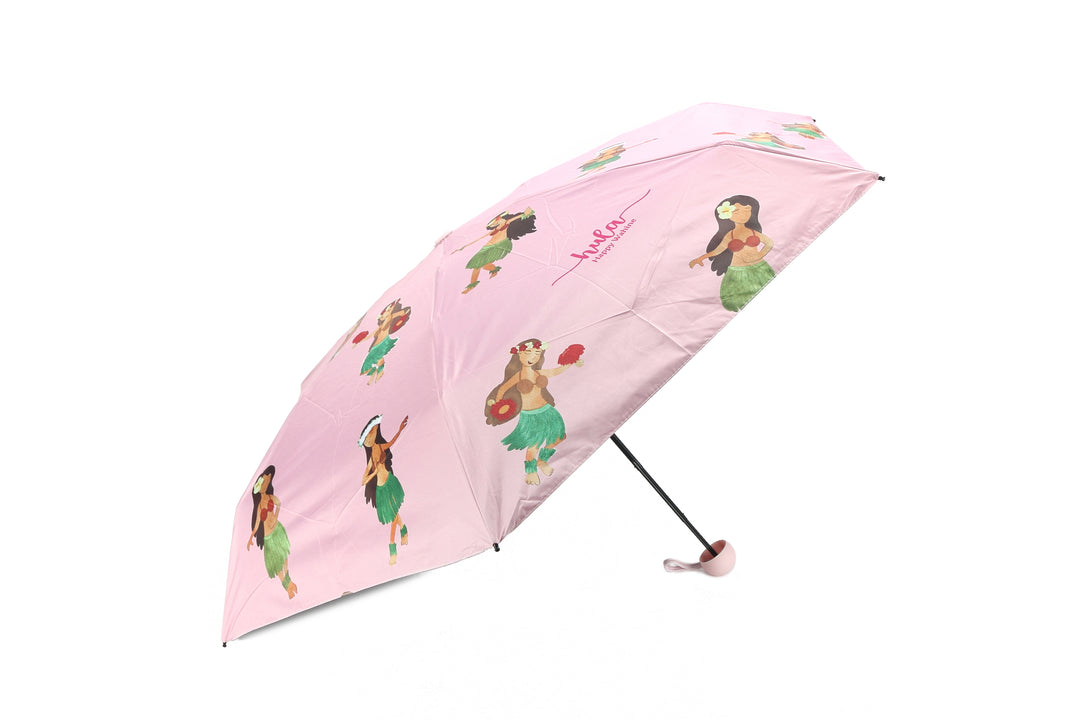Umbrella Ultra Compact Hula Girl Pink w/ UV Protection