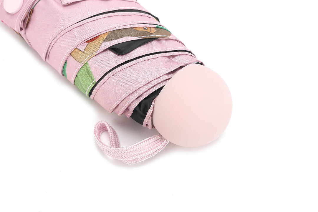 Umbrella Ultra Compact Hula Girl Pink w/ UV Protection