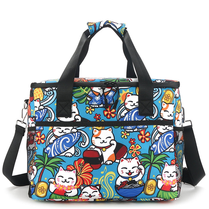 Cooler Tote Large Neko Teal