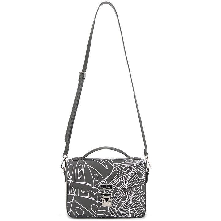 Satchel Alice Monstera Lines Grey