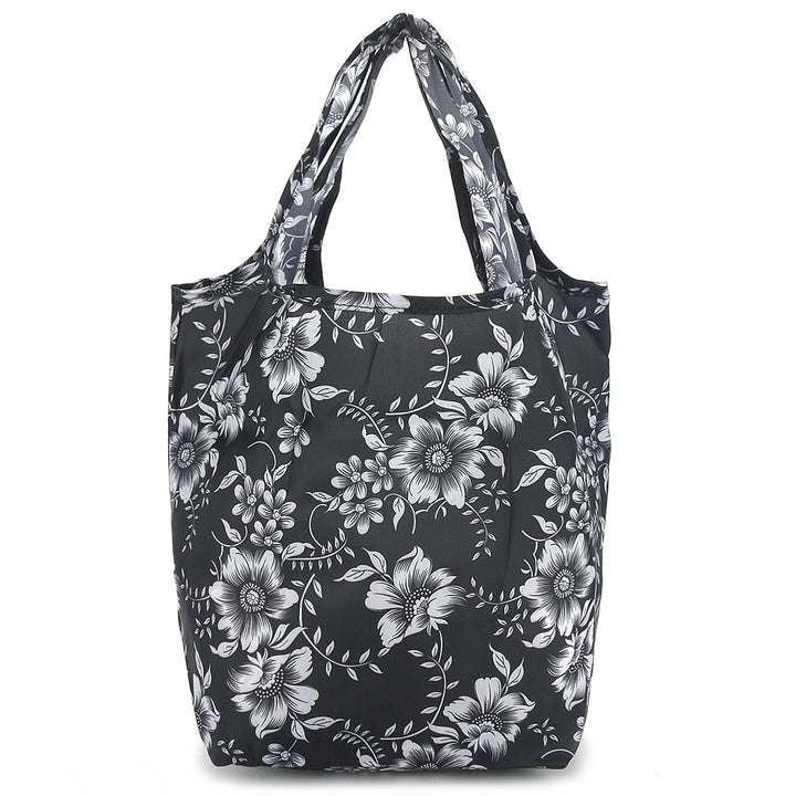 Foldable Bag Joy Floral Black