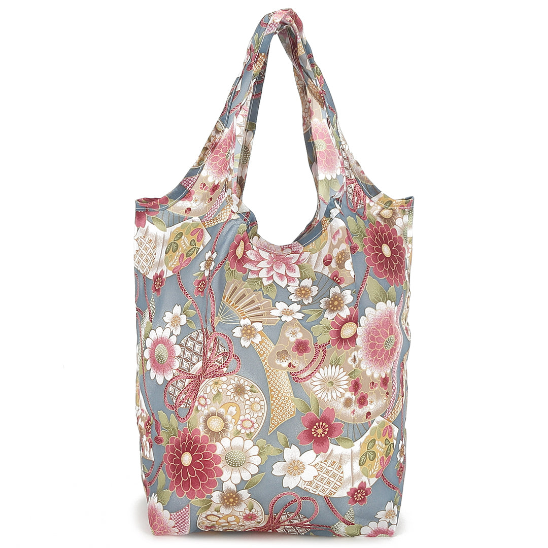 Foldable Bag Joy Japanese Floral Blue