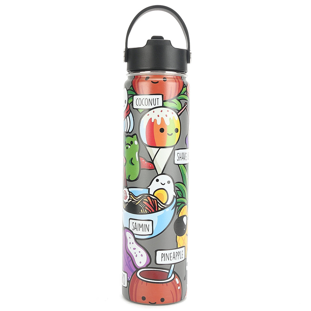 Insulated Water Bottle 24oz Craving Hawai'i Grey