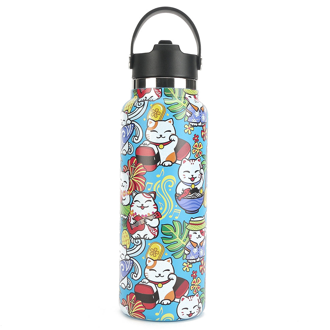 Insulated Water Bottle 40oz Neko Teal