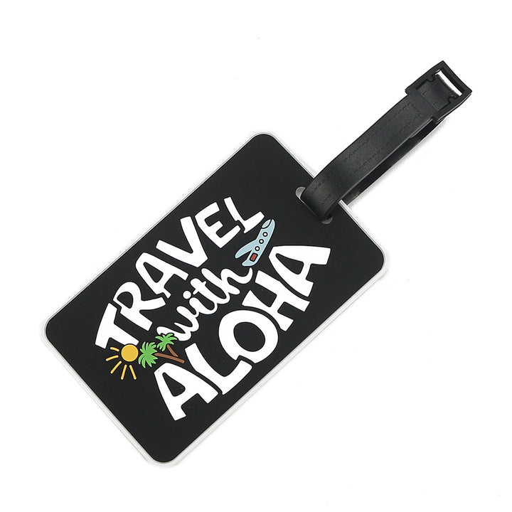 Luggage Tag Travel with Aloha Black