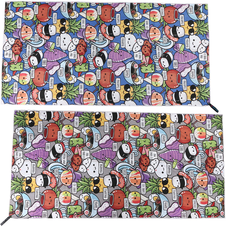 Sand-Free Reversible Beach Towel Craving Hawai'i Blue Craving Hawai'i Grey