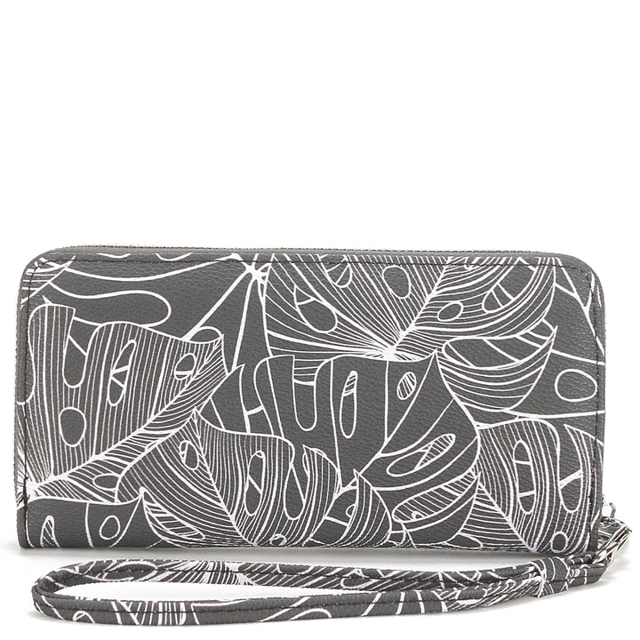 Wallet Kaylee Monstera Lines Grey