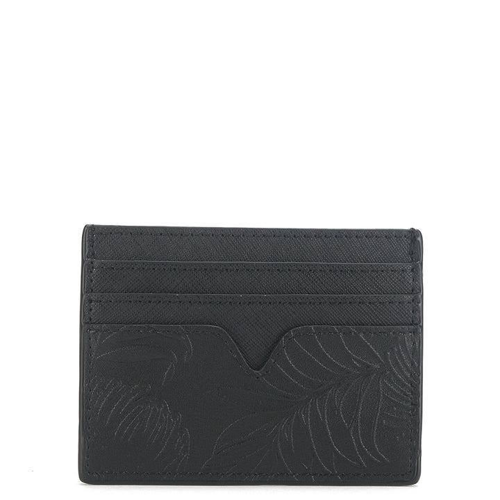 Card Case Meilany Lehua Embossed Black