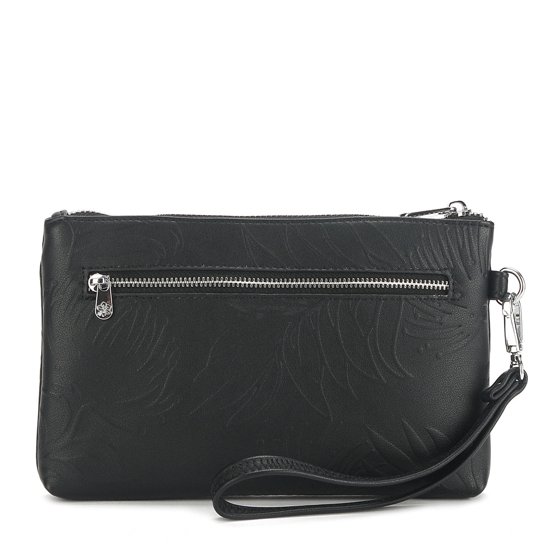 Wristlet Melody Lehua Embossed Black