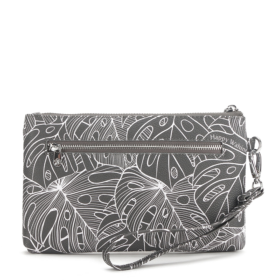 Wristlet Melody Monstera Lines Grey