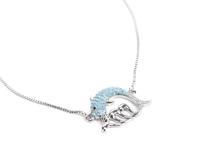 JW Crystal Bracelet Dolphin Wave Silver