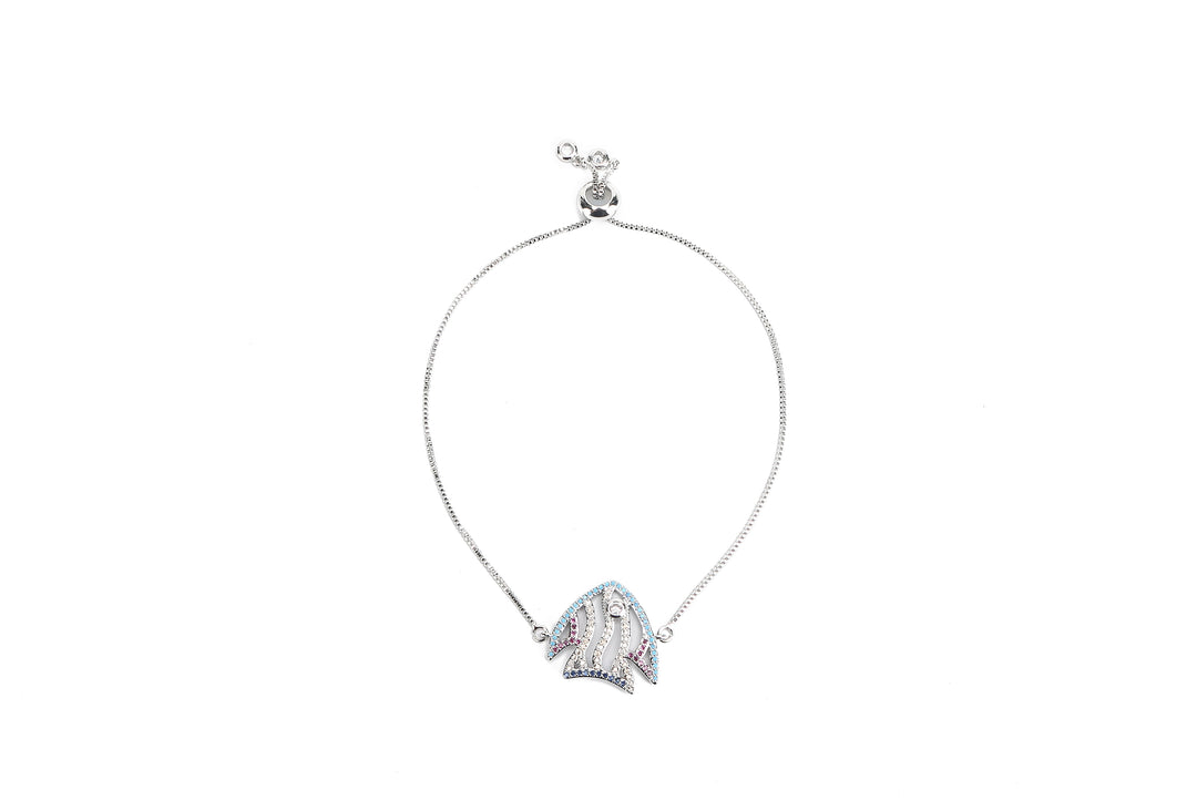 JW Crystal Bracelet Fish Silver