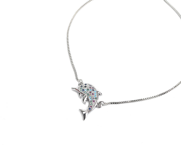 JW Crystal Bracelet Dolphin Silver