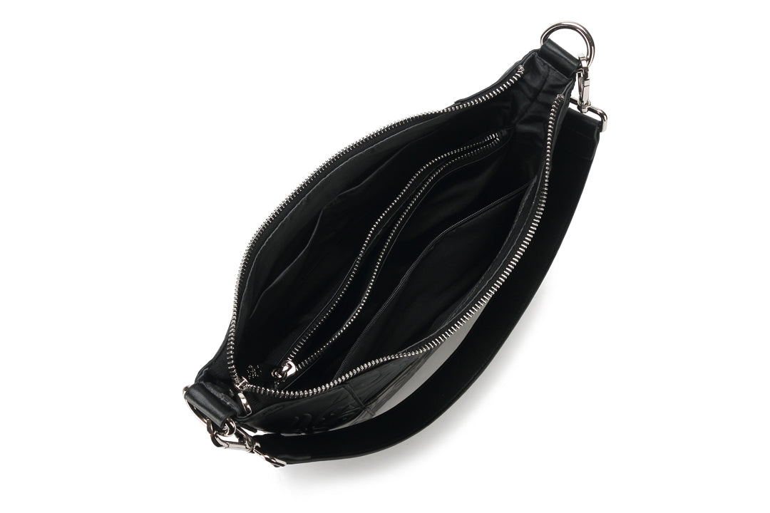 Hobo Bag Sara Tiare Infinity Embossed Black