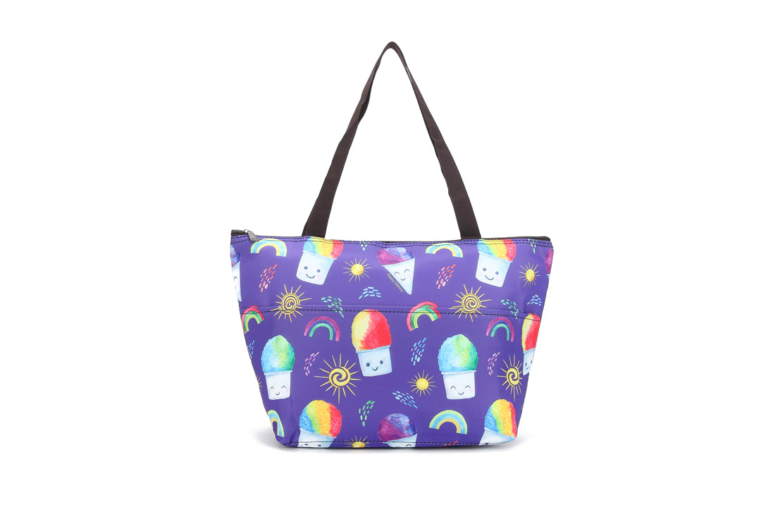 Insulated Lunch Tote Large Shave Ice Purple