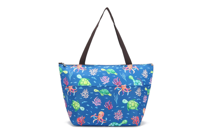 Insulated Lunch Tote Large Ocean Blue