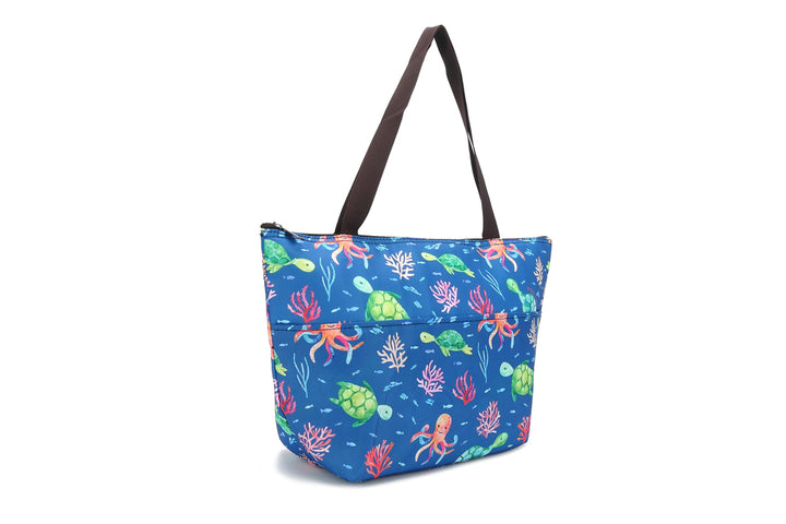 Insulated Lunch Tote Large Ocean Blue
