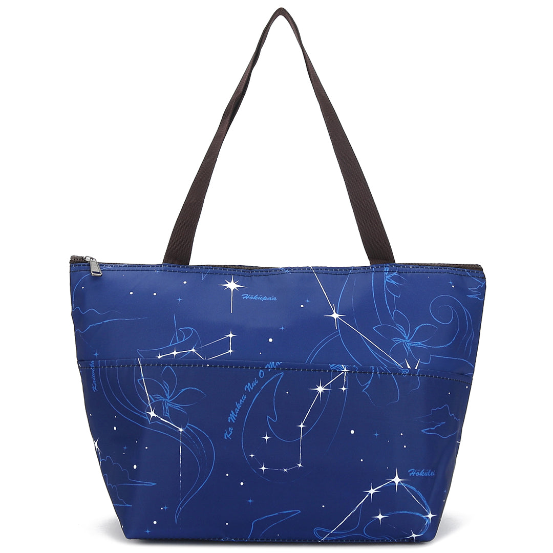 Insulated Lunch Tote Large Star Sky Navy