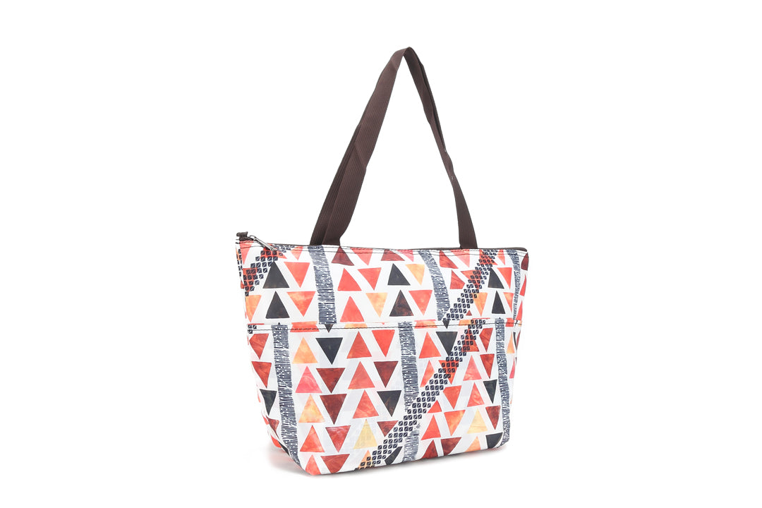 Insulated Lunch Tote Large Tapa Shark Orange