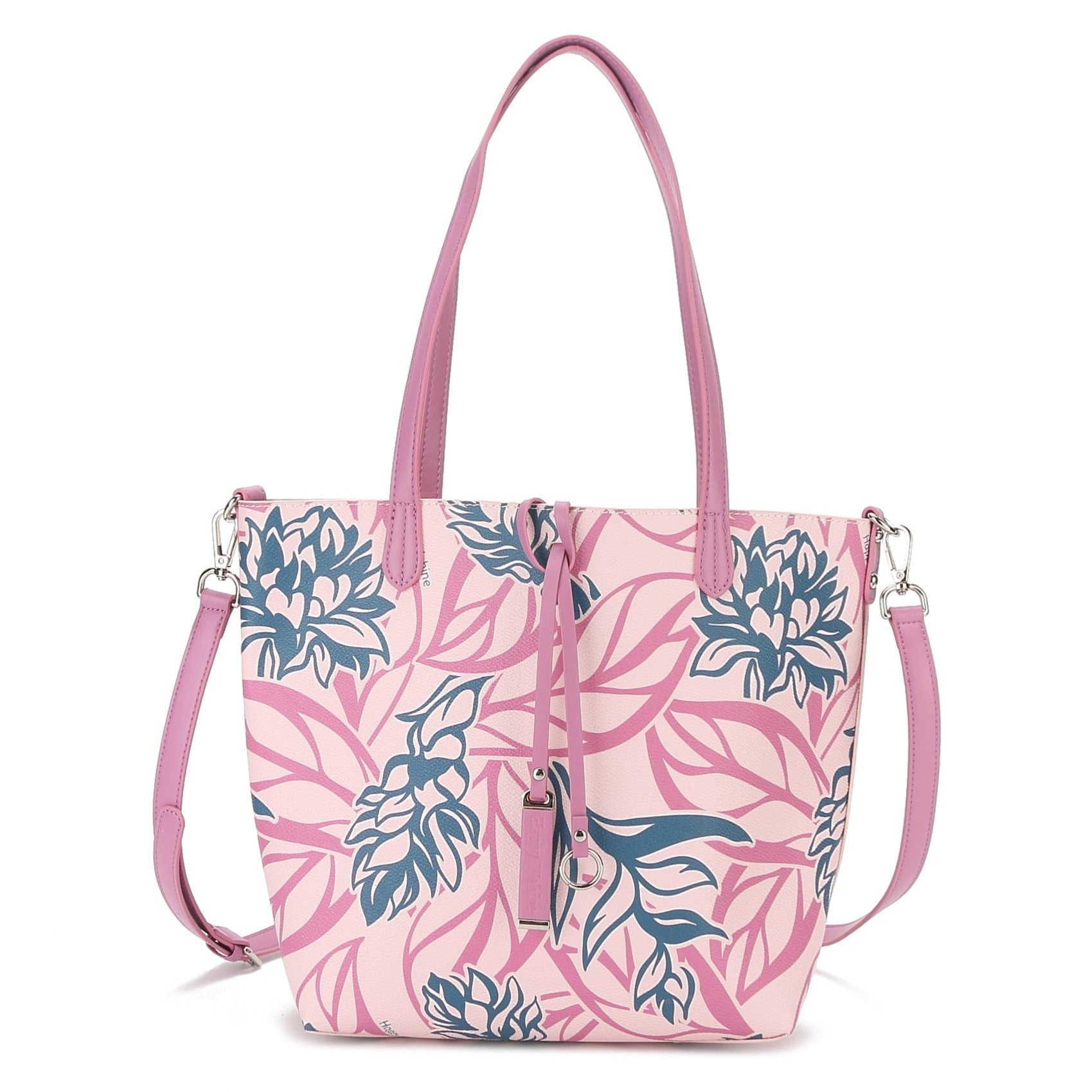 Reversible Tote Nancy Small Heliconia Pink