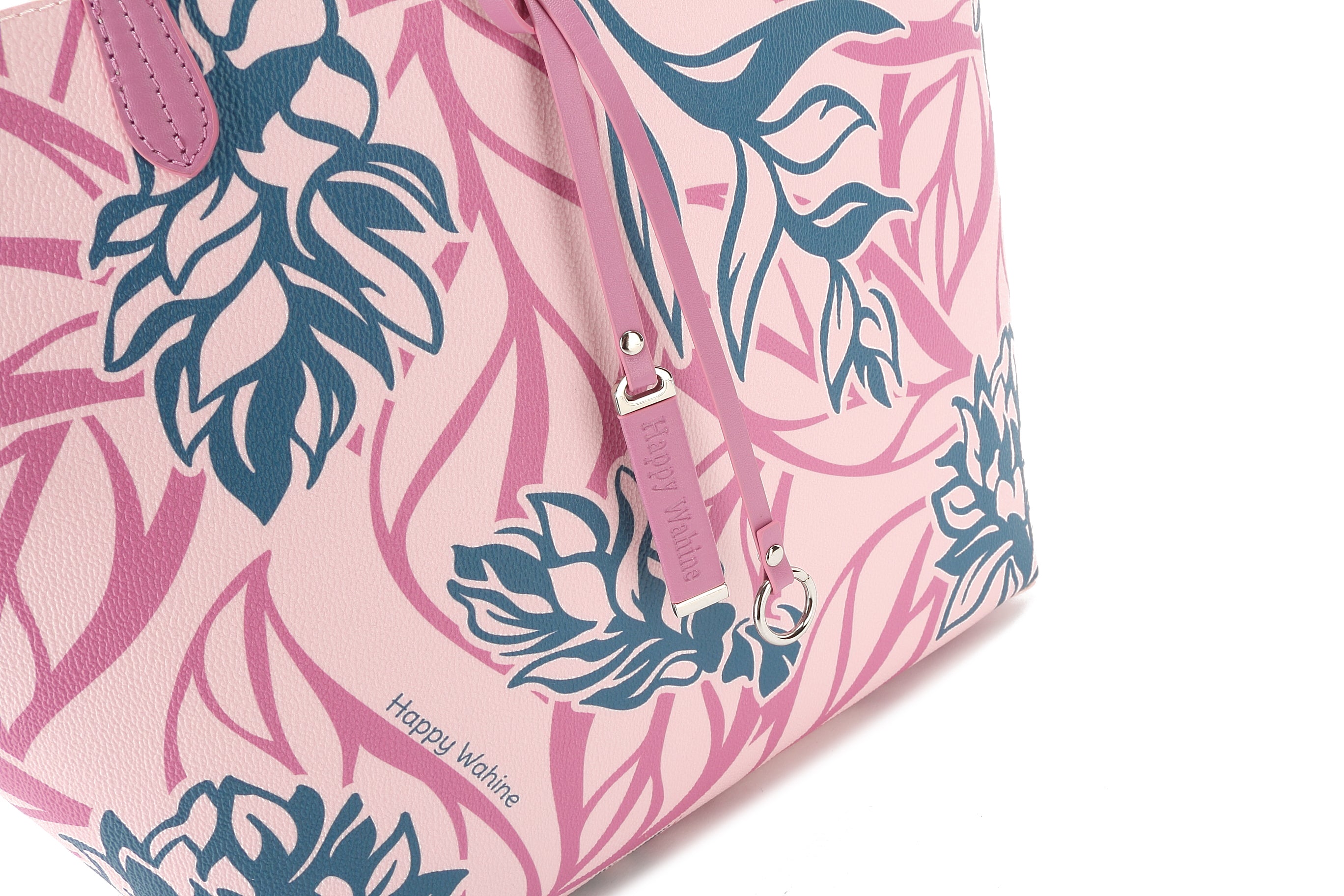 Reversible Tote Nancy Large Heliconia Pink
