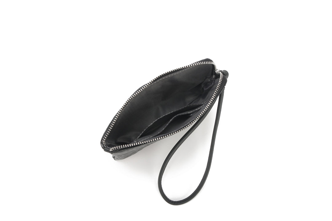 Wristlet Judy Ulu Embossed Black