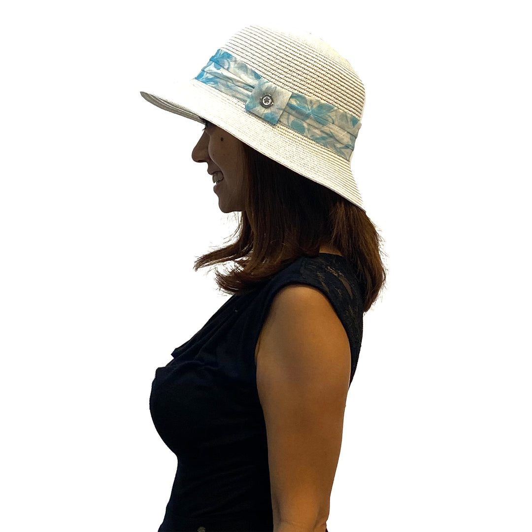 Hat Round Daffodil White
